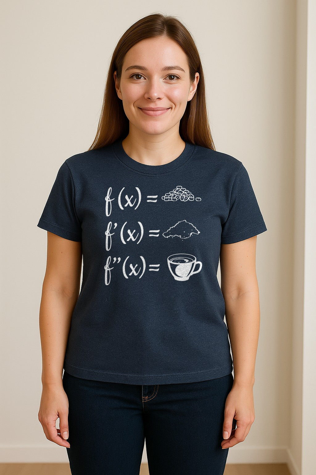 Math Teacher T-Shirt, Coffee Derivative Equation Design for Calculus Educators and STEM Nerds