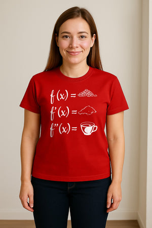 Math Teacher T-Shirt, Coffee Derivative Equation Design for Calculus Educators and STEM Nerds