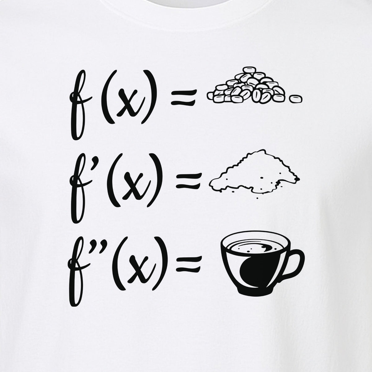 Math Teacher T-Shirt, Coffee Derivative Equation Design for Calculus Educators and STEM Nerds