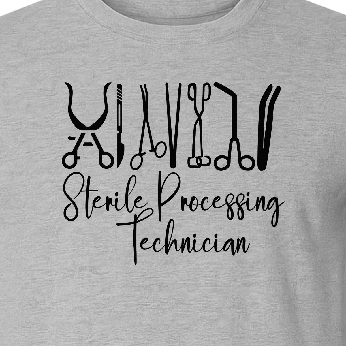 Sterile Processing Technician T-Shirt, Surgical Instrument Front Print for Medical Professionals