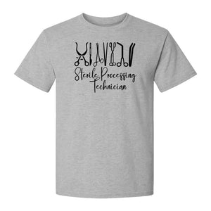 Sterile Processing Technician T-Shirt, Surgical Instrument Front Print for Medical Professionals
