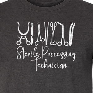 Sterile Processing Technician T-Shirt, Surgical Instrument Front Print for Medical Professionals