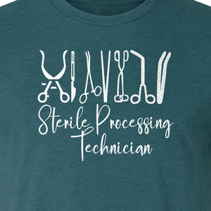 Sterile Processing Technician T-Shirt, Surgical Instrument Front Print for Medical Professionals