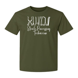 Sterile Processing Technician T-Shirt, Surgical Instrument Front Print for Medical Professionals