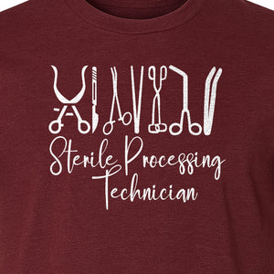 Sterile Processing Technician T-Shirt, Surgical Instrument Front Print for Medical Professionals