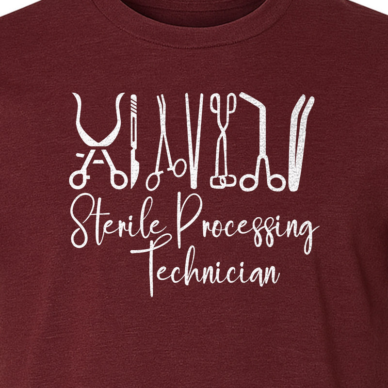 Sterile Processing Technician T-Shirt, Surgical Instrument Front Print for Medical Professionals
