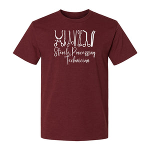 Sterile Processing Technician T-Shirt, Surgical Instrument Front Print for Medical Professionals