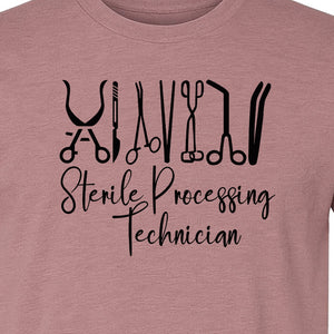 Sterile Processing Technician T-Shirt, Surgical Instrument Front Print for Medical Professionals