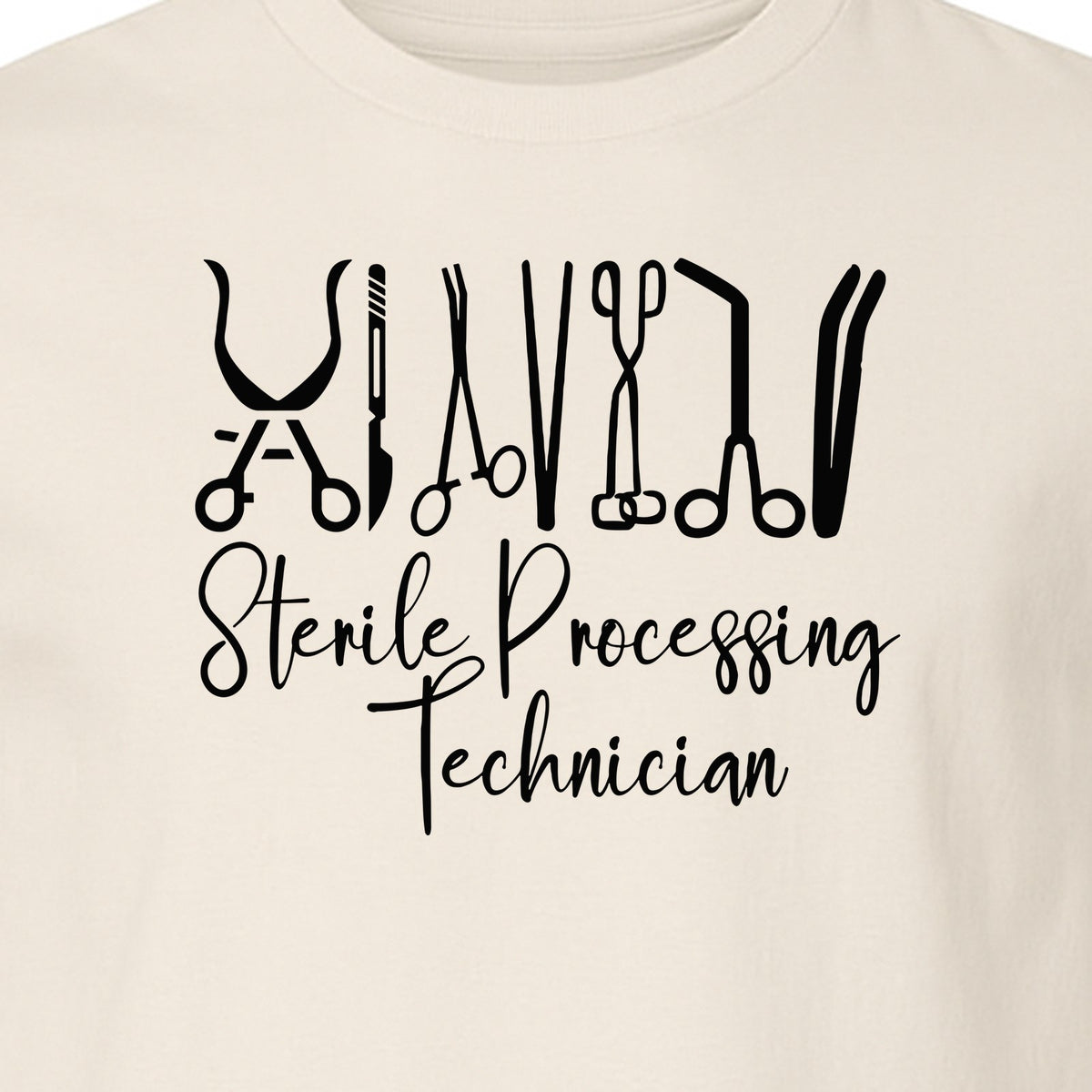 Sterile Processing Technician T-Shirt, Surgical Instrument Front Print for Medical Professionals