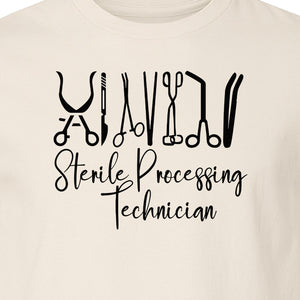 Sterile Processing Technician T-Shirt, Surgical Instrument Front Print for Medical Professionals