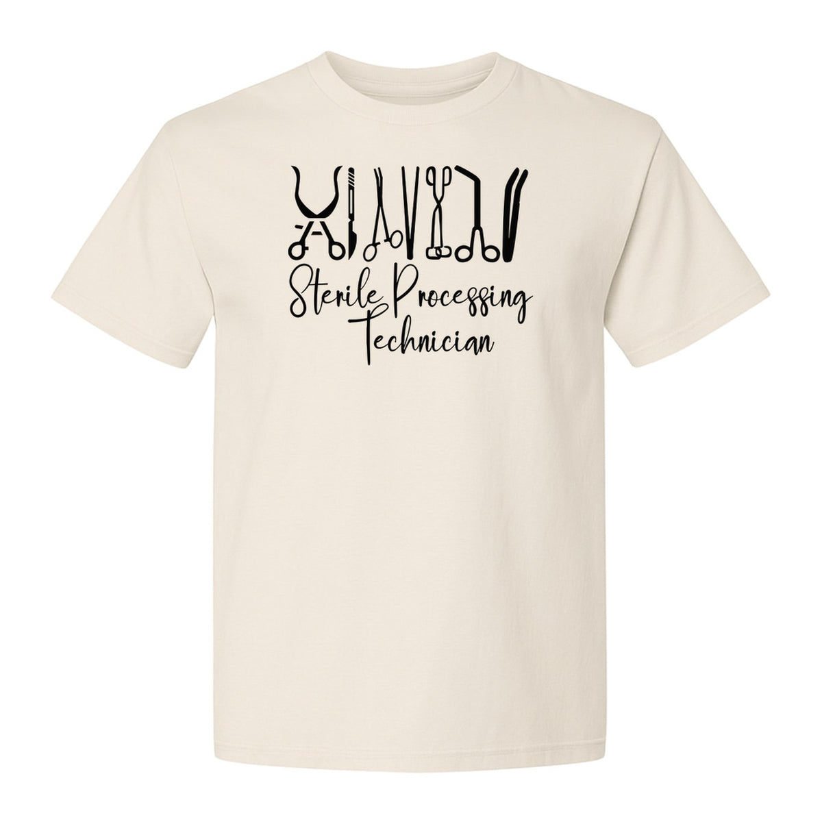 Sterile Processing Technician T-Shirt, Surgical Instrument Front Print for Medical Professionals