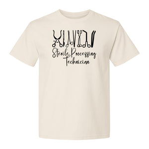 Sterile Processing Technician T-Shirt, Surgical Instrument Front Print for Medical Professionals