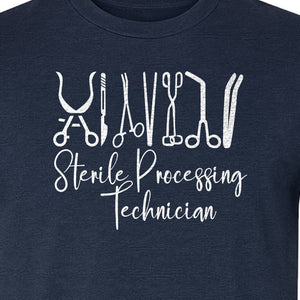 Sterile Processing Technician T-Shirt, Surgical Instrument Front Print for Medical Professionals