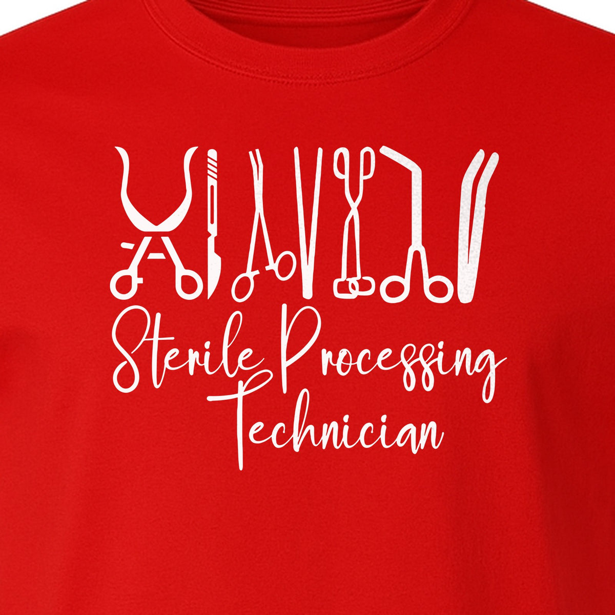 Sterile Processing Technician T-Shirt, Surgical Instrument Front Print for Medical Professionals