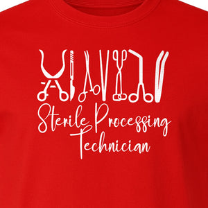 Sterile Processing Technician T-Shirt, Surgical Instrument Front Print for Medical Professionals