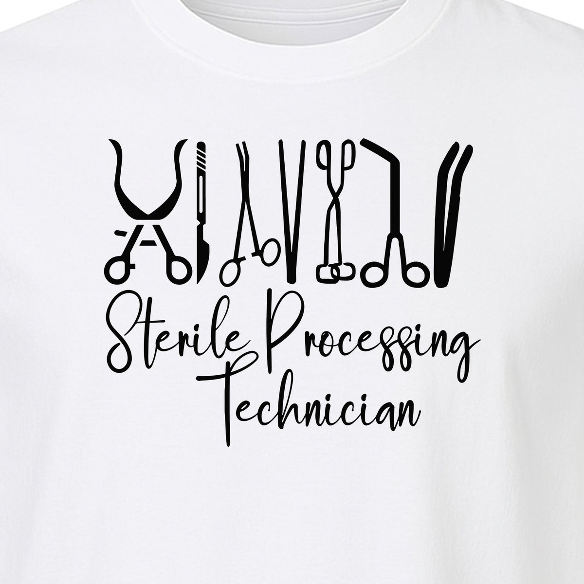 Sterile Processing Technician T-Shirt, Surgical Instrument Front Print for Medical Professionals
