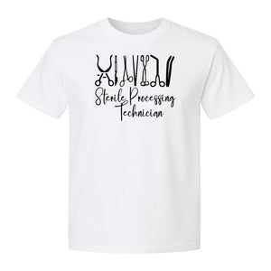 Sterile Processing Technician T-Shirt, Surgical Instrument Front Print for Medical Professionals