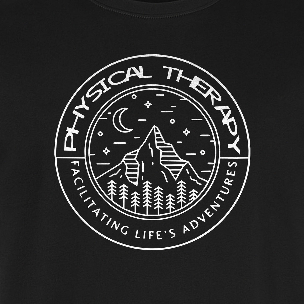 Physical Therapy T-Shirt, Mountain Badge Design for Therapists and DPT Graduates