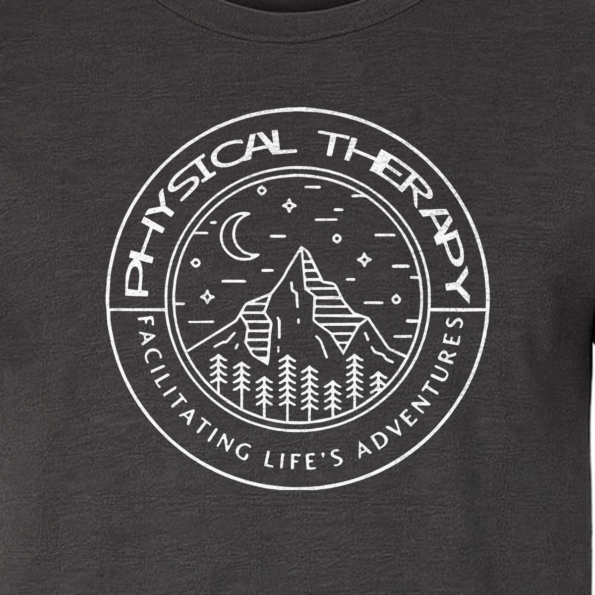 Physical Therapy T-Shirt, Mountain Badge Design for Therapists and DPT Graduates