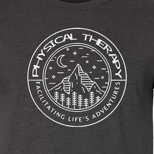 Physical Therapy T-Shirt, Mountain Badge Design for Therapists and DPT Graduates