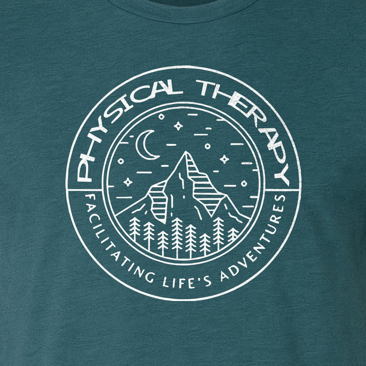 Physical Therapy T-Shirt, Mountain Badge Design for Therapists and DPT Graduates