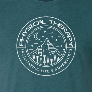 Physical Therapy T-Shirt, Mountain Badge Design for Therapists and DPT Graduates