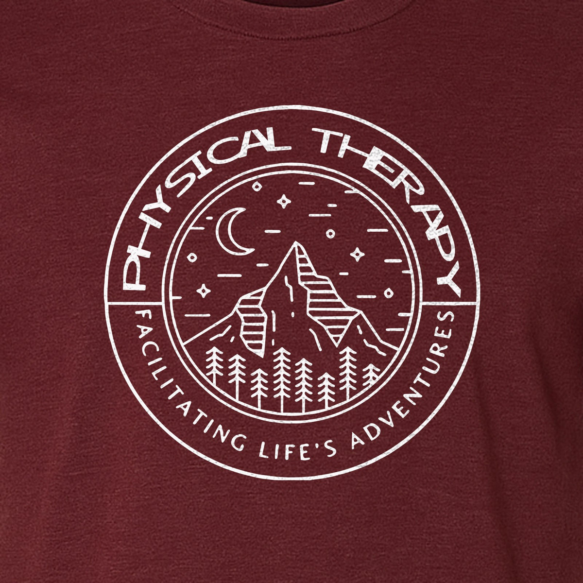 Physical Therapy T-Shirt, Mountain Badge Design for Therapists and DPT Graduates
