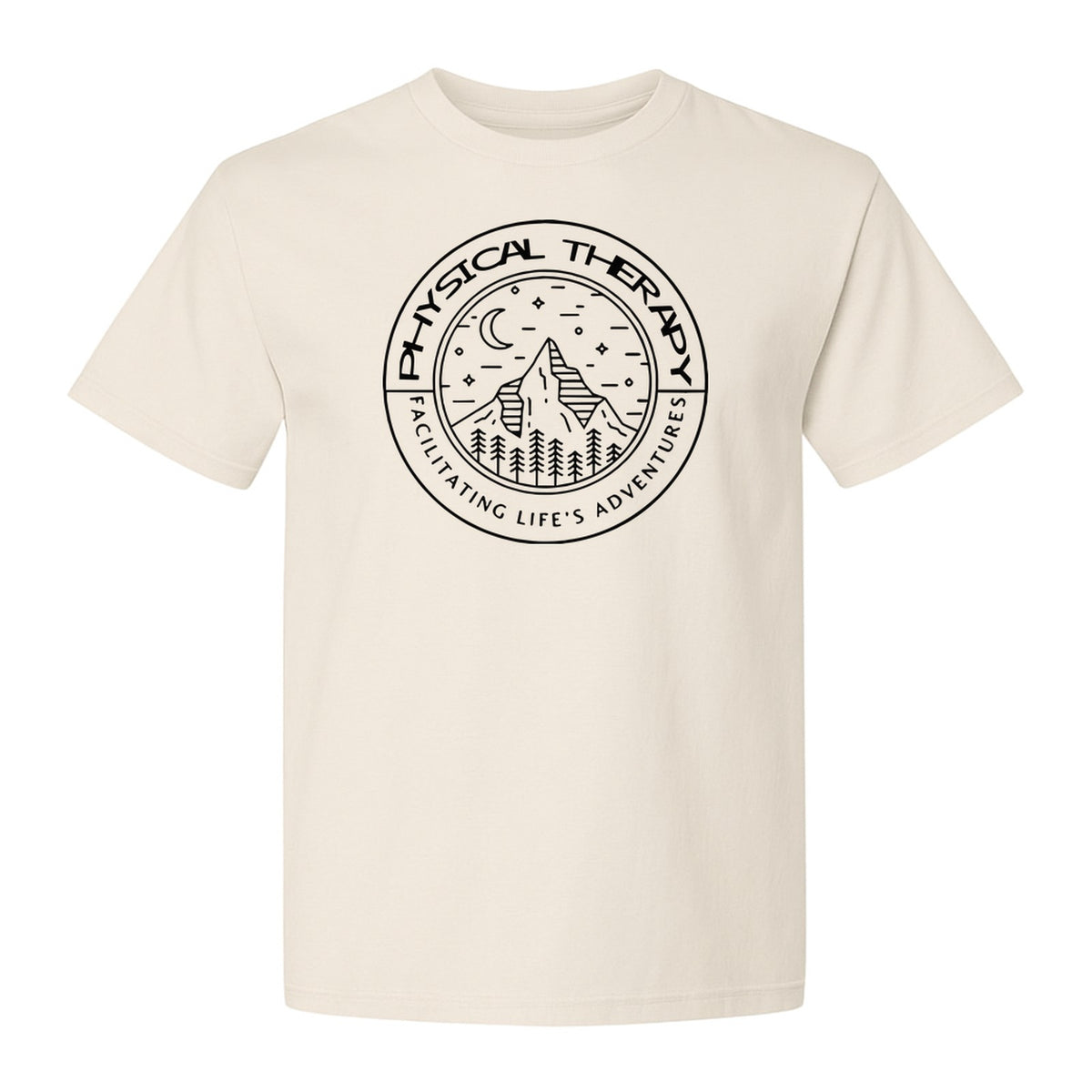 Physical Therapy T-Shirt, Mountain Badge Design for Therapists and DPT Graduates