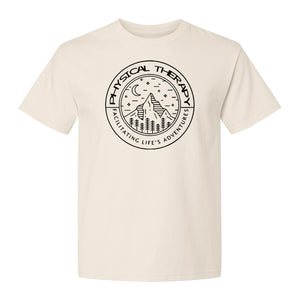 Physical Therapy T-Shirt, Mountain Badge Design for Therapists and DPT Graduates