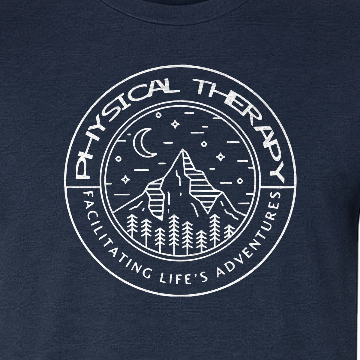 Physical Therapy T-Shirt, Mountain Badge Design for Therapists and DPT Graduates