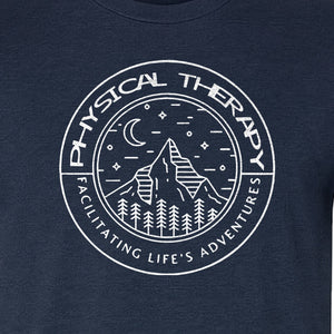 Physical Therapy T-Shirt, Mountain Badge Design for Therapists and DPT Graduates