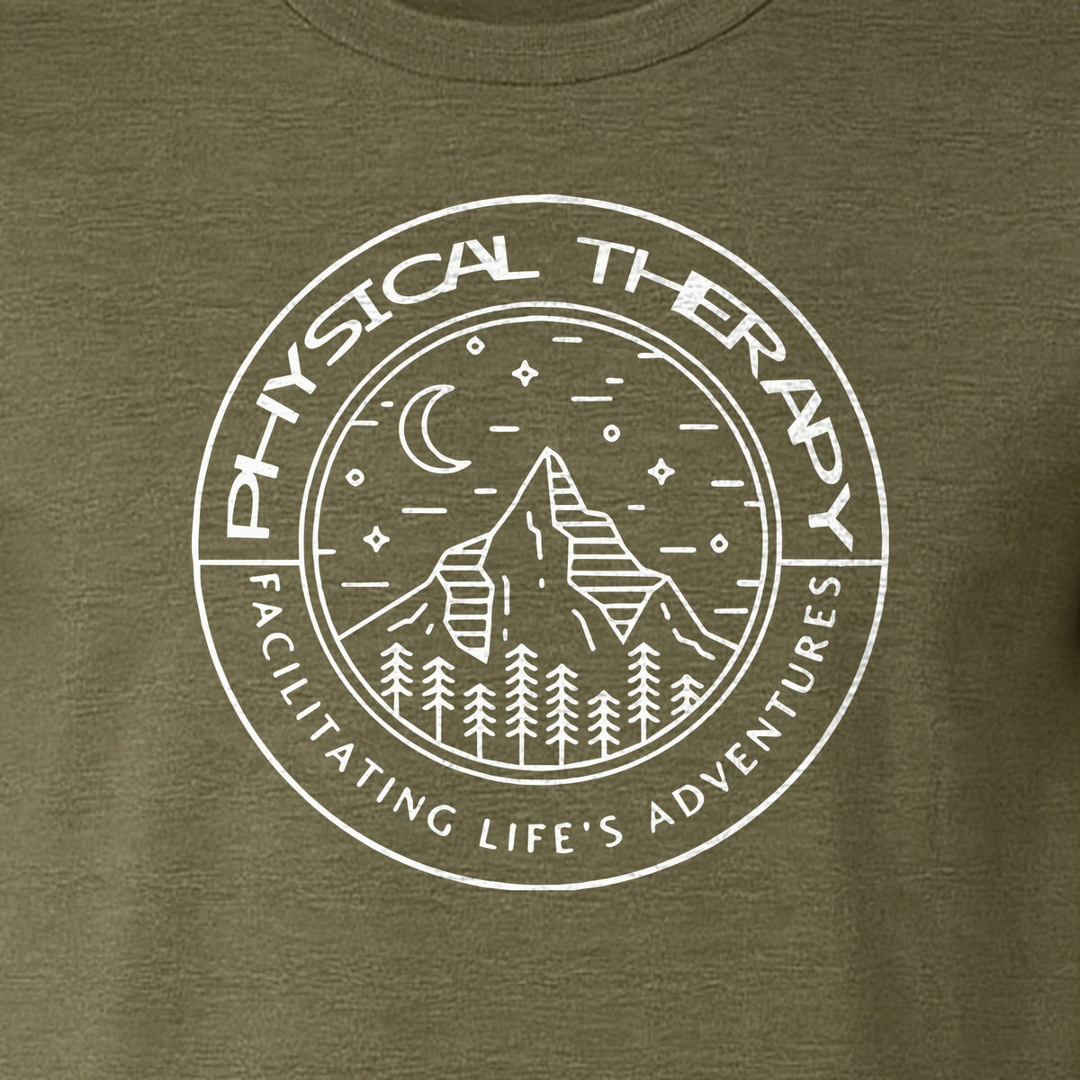 Physical Therapy T-Shirt, Mountain Badge Design for Therapists and DPT Graduates