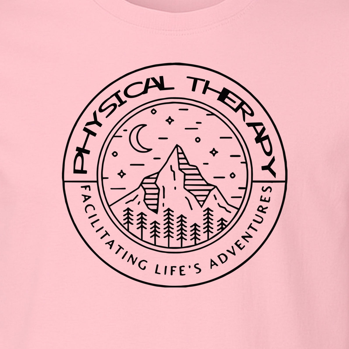Physical Therapy T-Shirt, Mountain Badge Design for Therapists and DPT Graduates