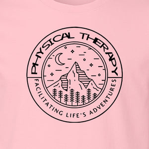 Physical Therapy T-Shirt, Mountain Badge Design for Therapists and DPT Graduates
