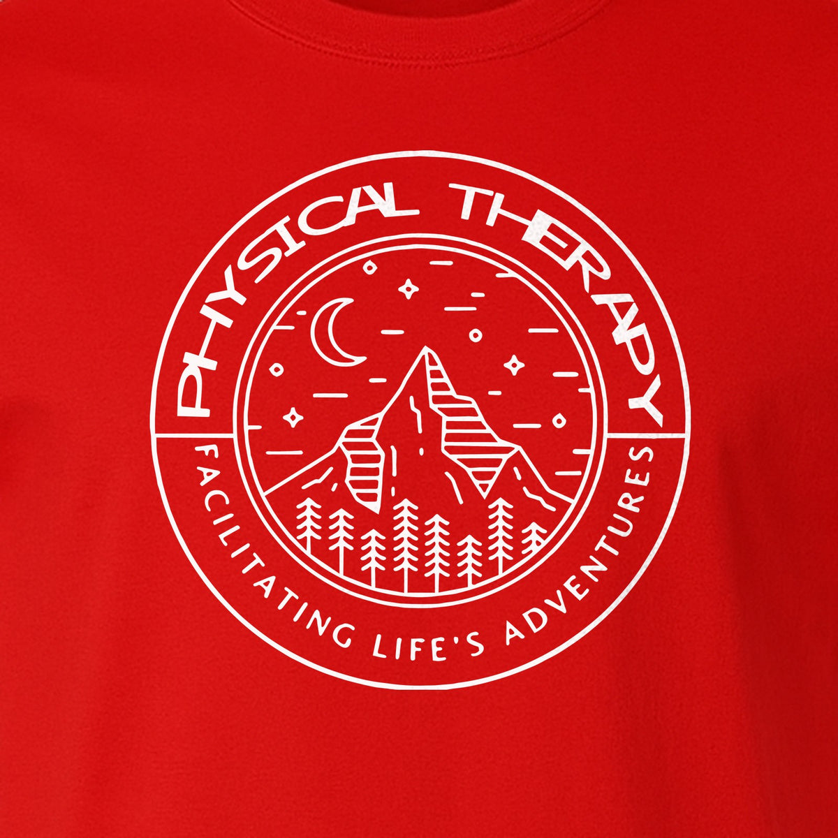 Physical Therapy T-Shirt, Mountain Badge Design for Therapists and DPT Graduates