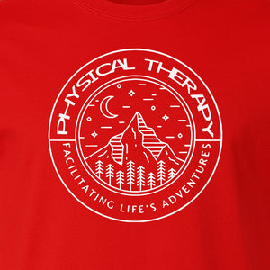 Physical Therapy T-Shirt, Mountain Badge Design for Therapists and DPT Graduates