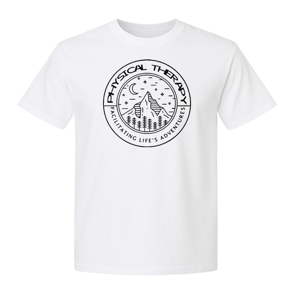 Physical Therapy T-Shirt, Mountain Badge Design for Therapists and DPT Graduates