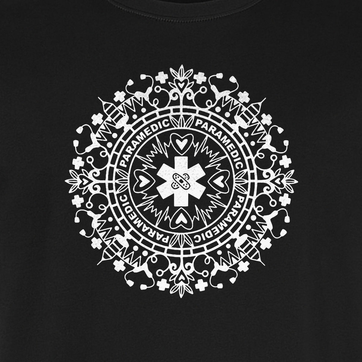 Paramedic T-Shirt, Mandala Medical Graphic for EMS and Healthcare Workers