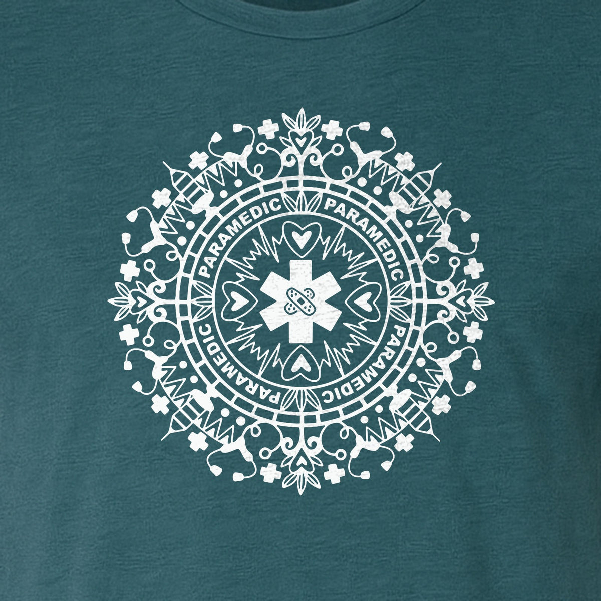 Paramedic T-Shirt, Mandala Medical Graphic for EMS and Healthcare Workers