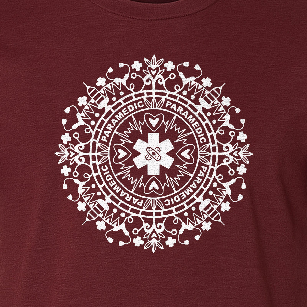 Paramedic T-Shirt, Mandala Medical Graphic for EMS and Healthcare Workers