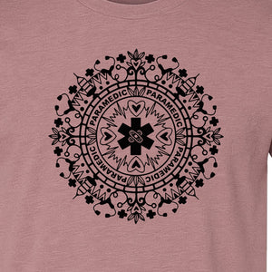 Paramedic T-Shirt, Mandala Medical Graphic for EMS and Healthcare Workers
