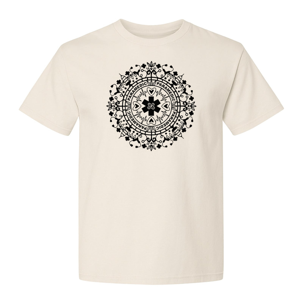 Paramedic T-Shirt, Mandala Medical Graphic for EMS and Healthcare Workers