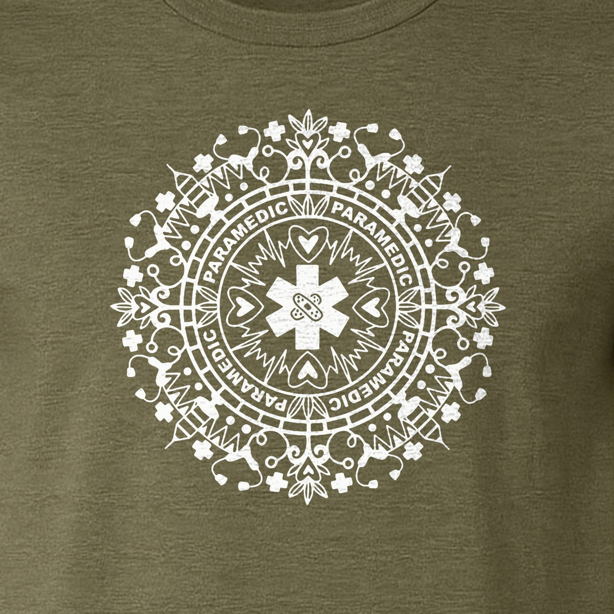 Paramedic T-Shirt, Mandala Medical Graphic for EMS and Healthcare Workers