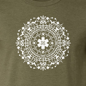 Paramedic T-Shirt, Mandala Medical Graphic for EMS and Healthcare Workers