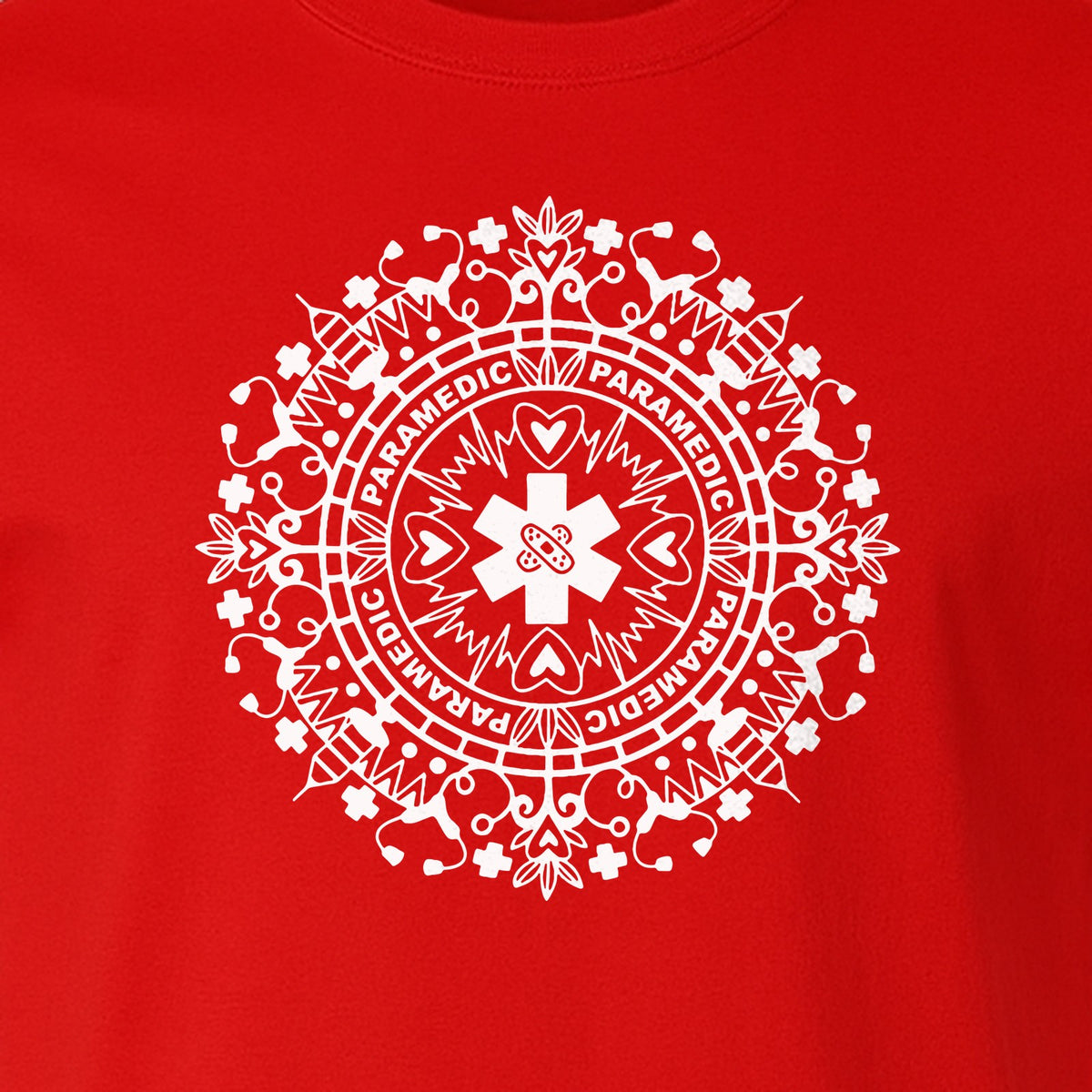 Paramedic T-Shirt, Mandala Medical Graphic for EMS and Healthcare Workers