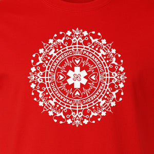 Paramedic T-Shirt, Mandala Medical Graphic for EMS and Healthcare Workers