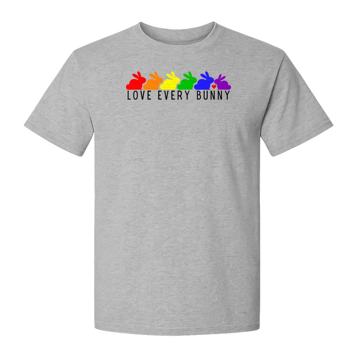 Love Every Bunny T-Shirt, Rainbow Rabbits Pride Graphic for Inclusive Easter and Spring Celebrations