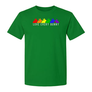Love Every Bunny T-Shirt, Rainbow Rabbits Pride Graphic for Inclusive Easter and Spring Celebrations