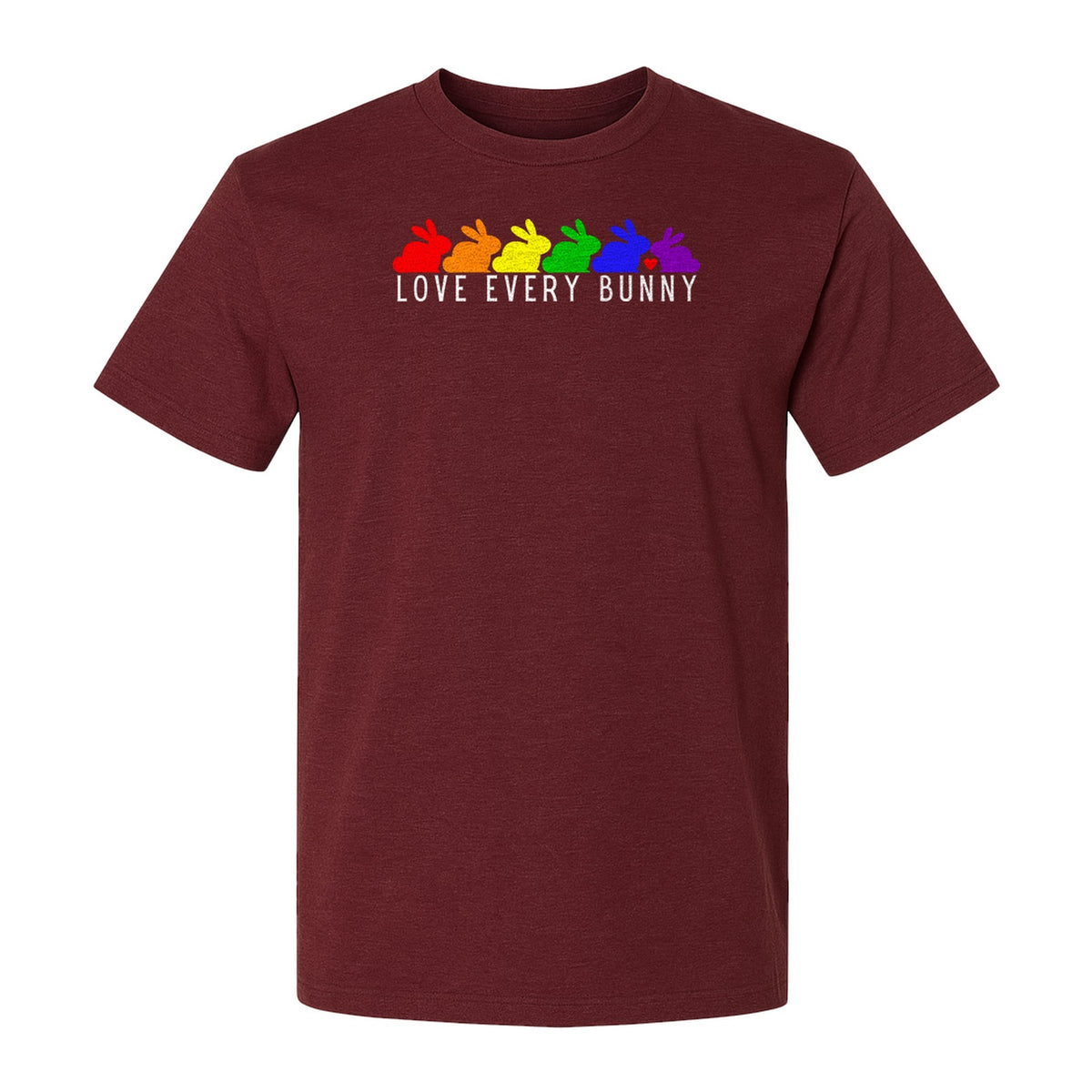 Love Every Bunny T-Shirt, Rainbow Rabbits Pride Graphic for Inclusive Easter and Spring Celebrations