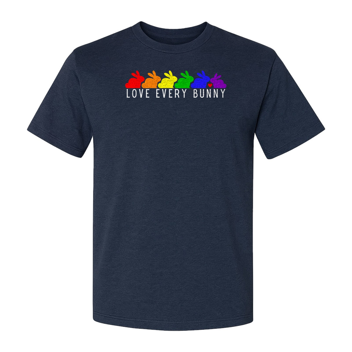 Love Every Bunny T-Shirt, Rainbow Rabbits Pride Graphic for Inclusive Easter and Spring Celebrations